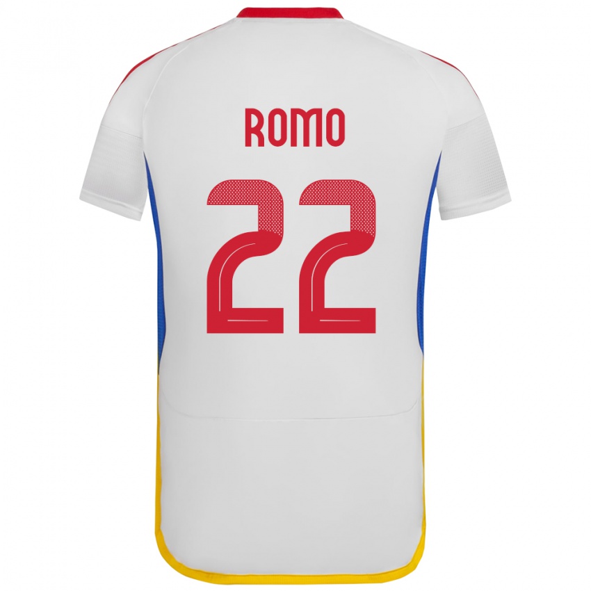 Lapset Venezuela Rafael Romo #22 Valkoinen Vieraspaita 24-26 Lyhythihainen Paita T-Paita