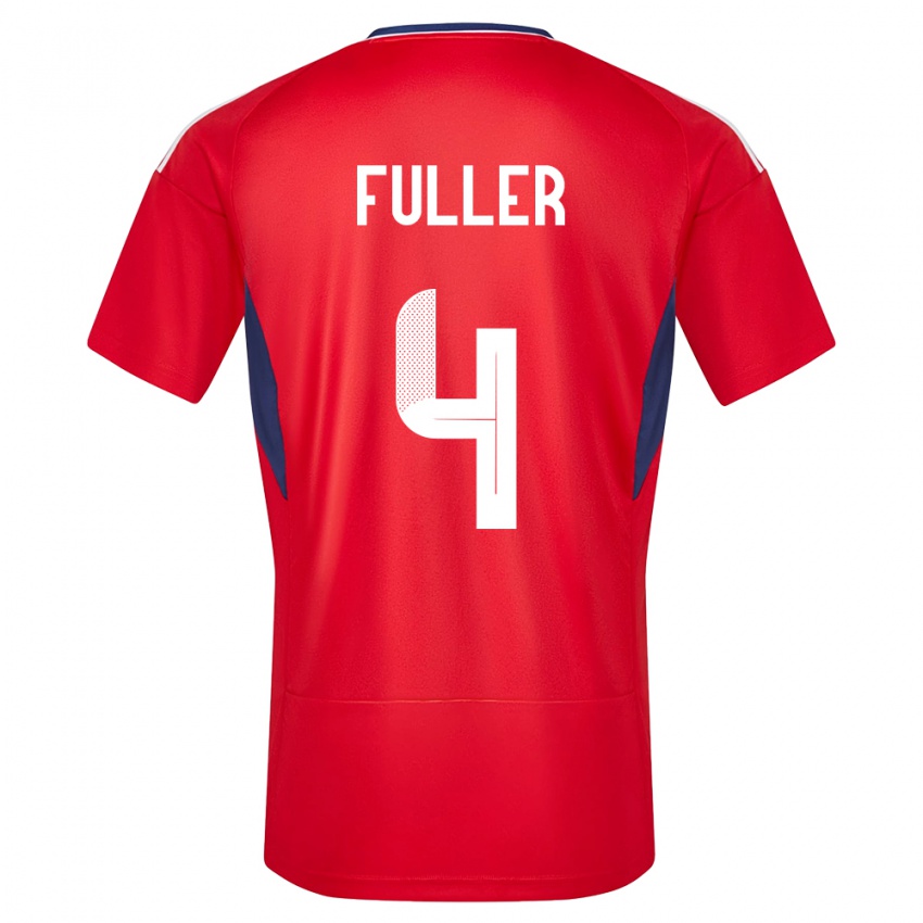 Miesten Costa Rica Keysher Fuller #4 Punainen Kotipaita 24-26 Lyhythihainen Paita T-Paita