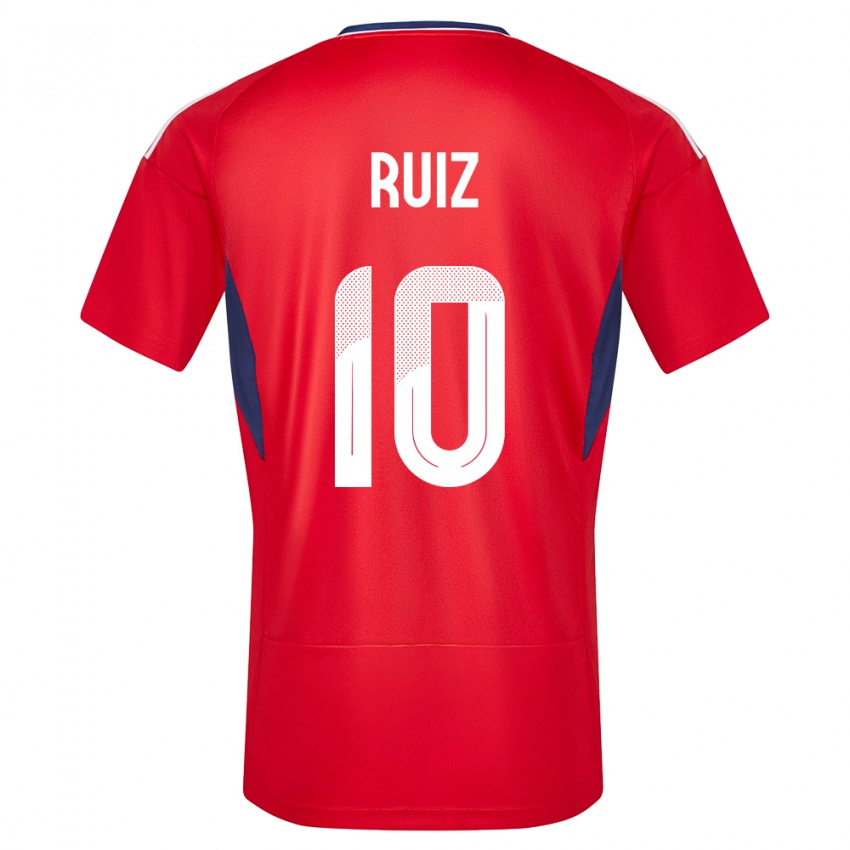 Miesten Costa Rica Bryan Ruiz #10 Punainen Kotipaita 24-26 Lyhythihainen Paita T-Paita