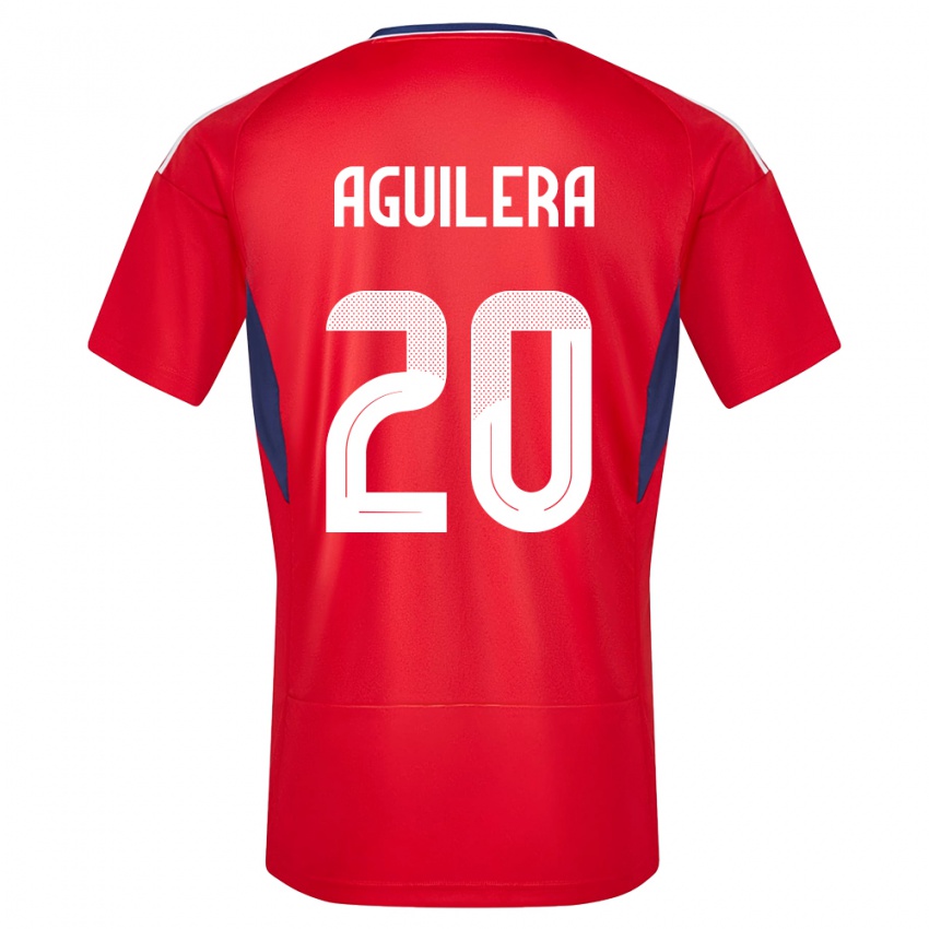 Miesten Costa Rica Brandon Aguilera #20 Punainen Kotipaita 24-26 Lyhythihainen Paita T-Paita