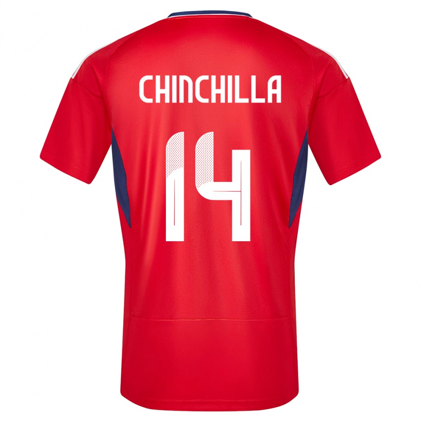 Miesten Costa Rica Priscila Chinchilla #14 Punainen Kotipaita 24-26 Lyhythihainen Paita T-Paita