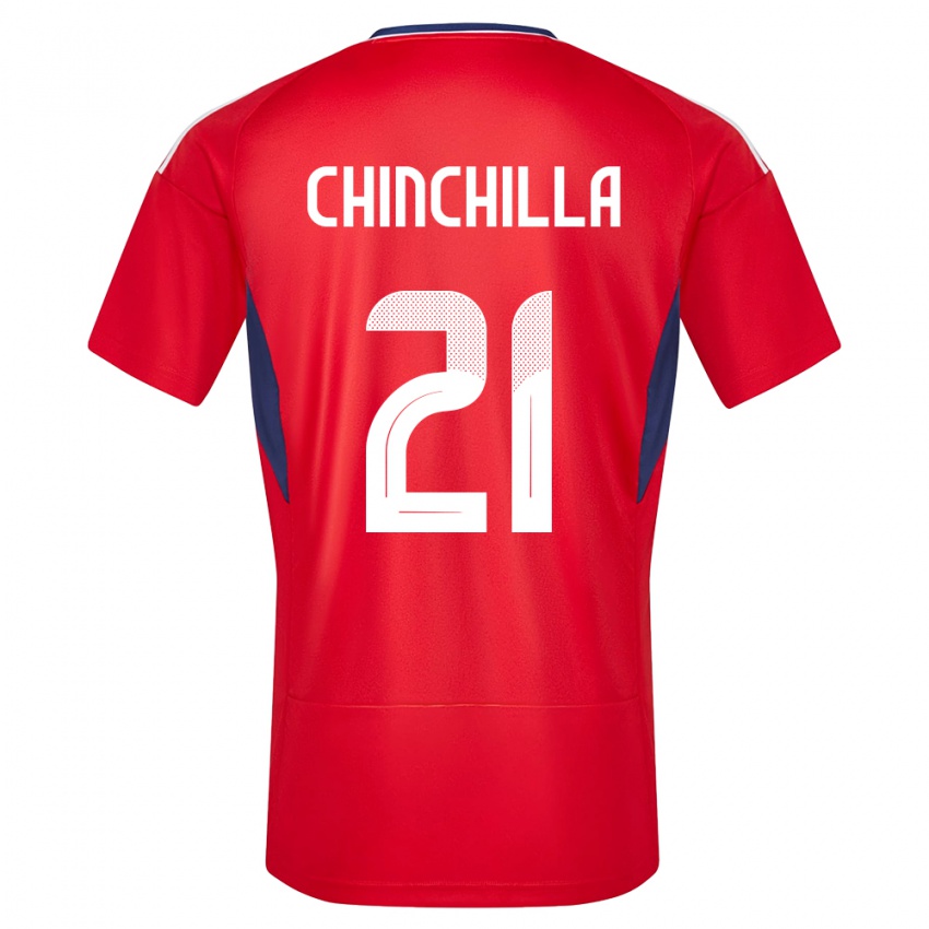 Miesten Costa Rica Viviana Chinchilla #21 Punainen Kotipaita 24-26 Lyhythihainen Paita T-Paita