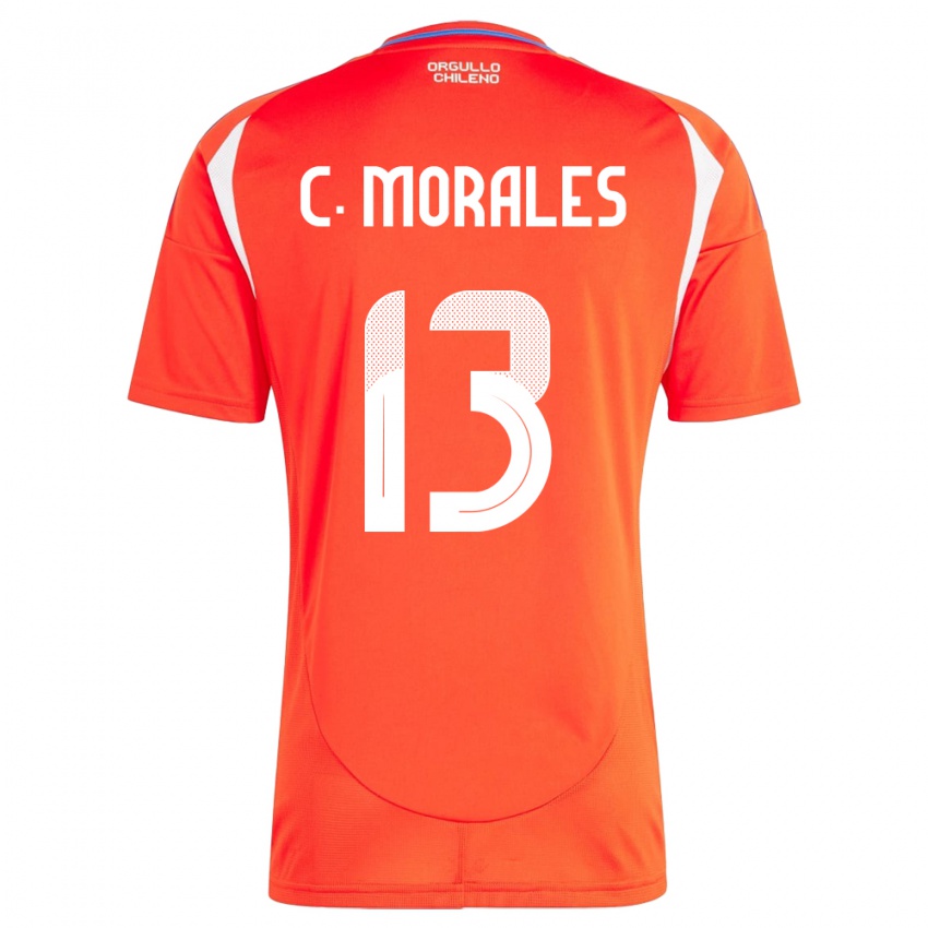 Miesten Chile Cristián Morales #13 Punainen Kotipaita 24-26 Lyhythihainen Paita T-Paita