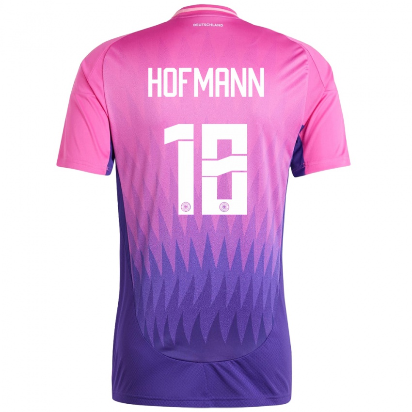 Miesten Saksa Jonas Hofmann #18 Vaaleanpunainen Violetti Vieraspaita 24-26 Lyhythihainen Paita T-Paita
