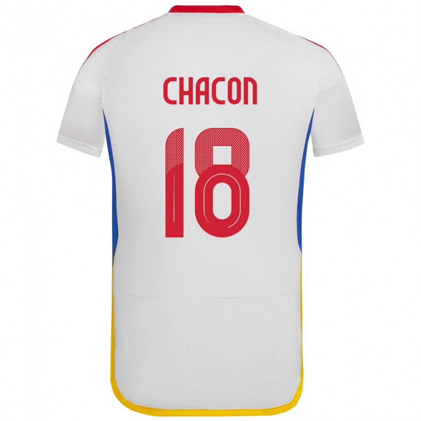 Miesten Venezuela Yerson Chacón #18 Valkoinen Vieraspaita 24-26 Lyhythihainen Paita T-Paita