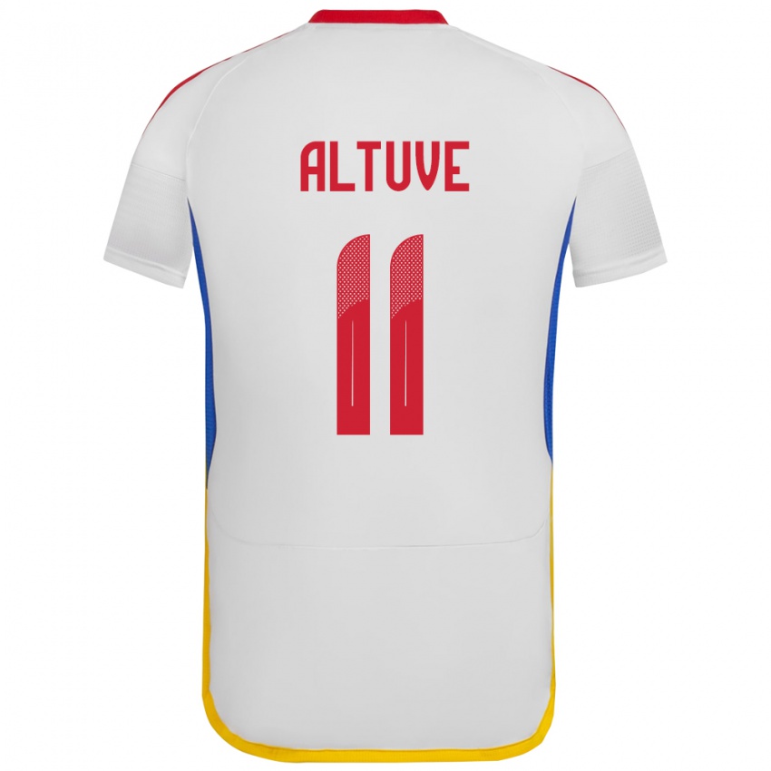 Miesten Venezuela Oriana Altuve #11 Valkoinen Vieraspaita 24-26 Lyhythihainen Paita T-Paita