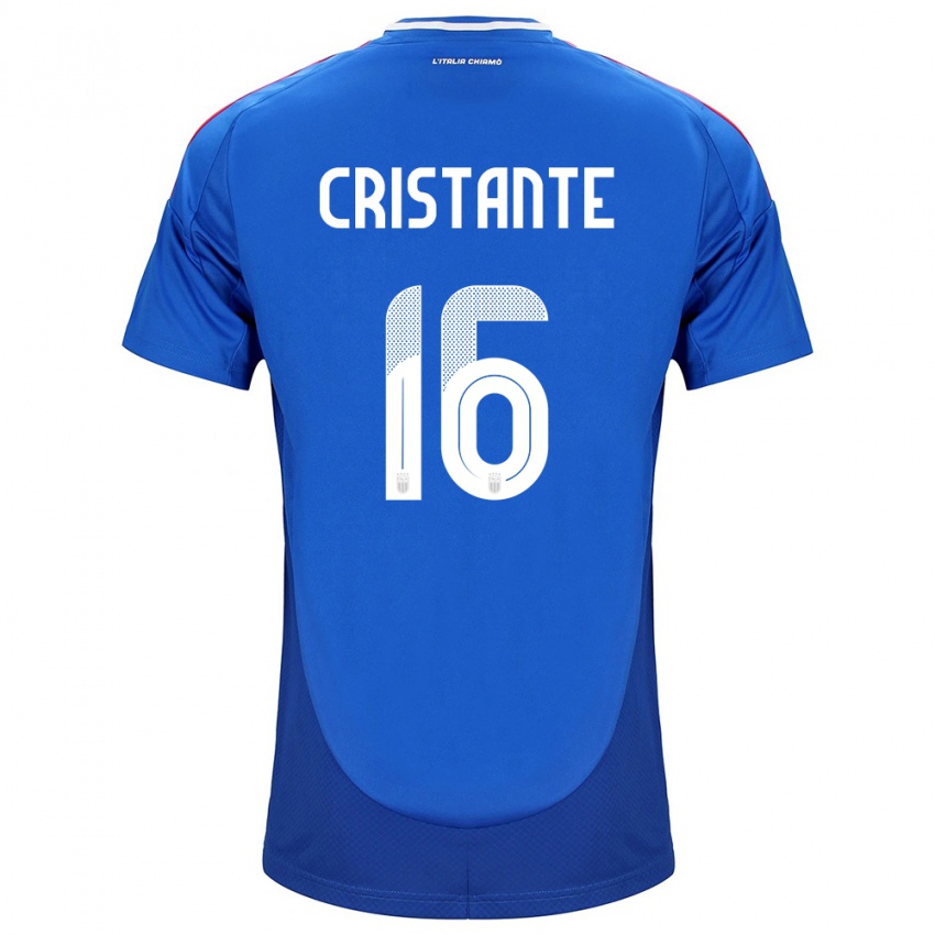 Naisten Italia Bryan Cristante #16 Sininen Kotipaita 24-26 Lyhythihainen Paita T-Paita