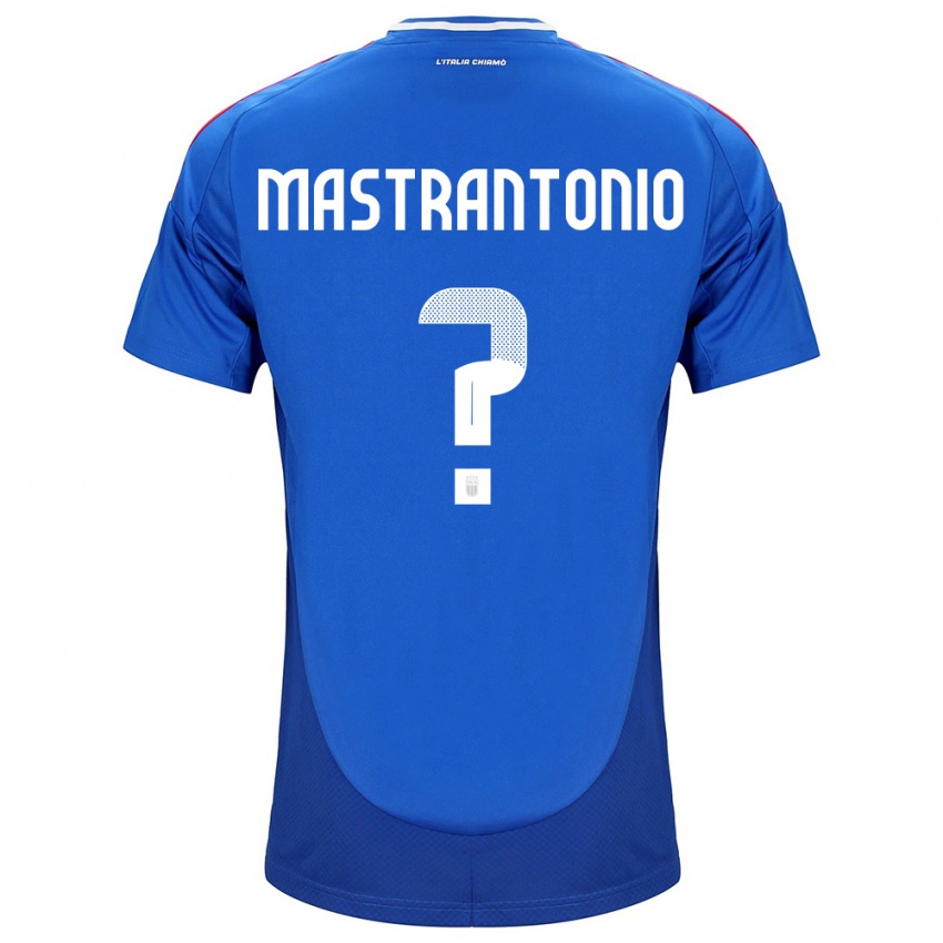 Naisten Italia Davide Mastrantonio #0 Sininen Kotipaita 24-26 Lyhythihainen Paita T-Paita