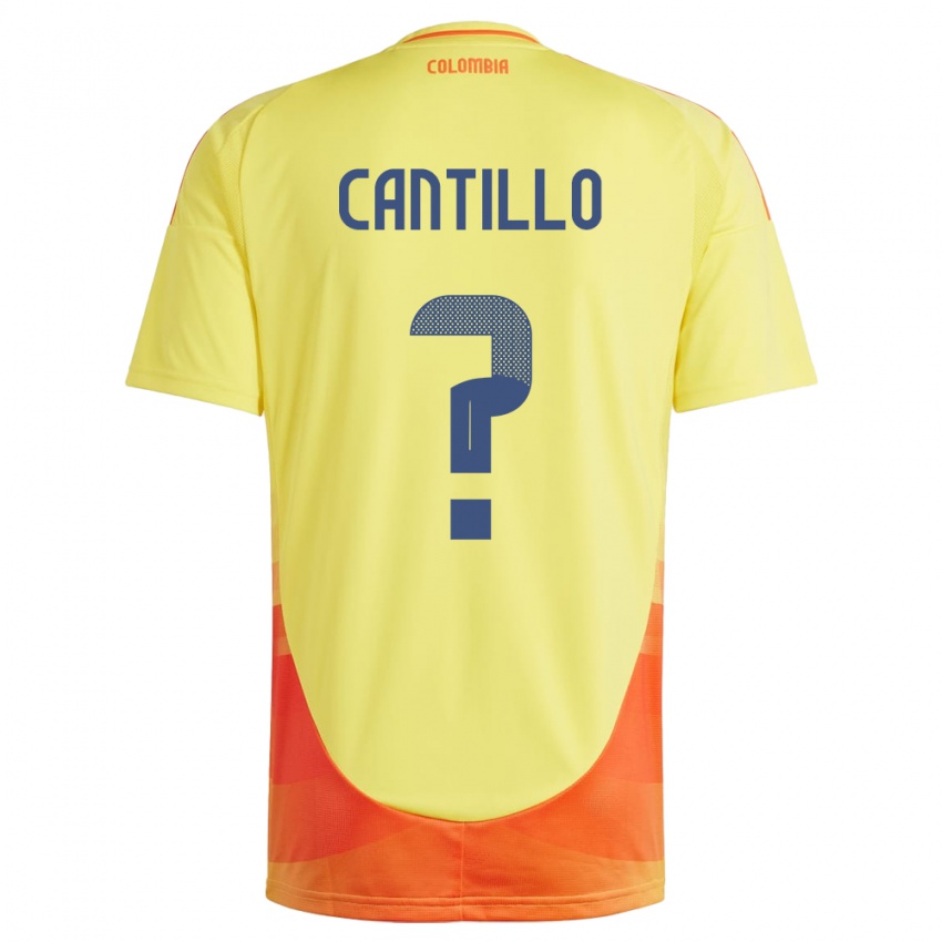 Naisten Kolumbia Carlos Cantillo #0 Keltainen Kotipaita 24-26 Lyhythihainen Paita T-Paita