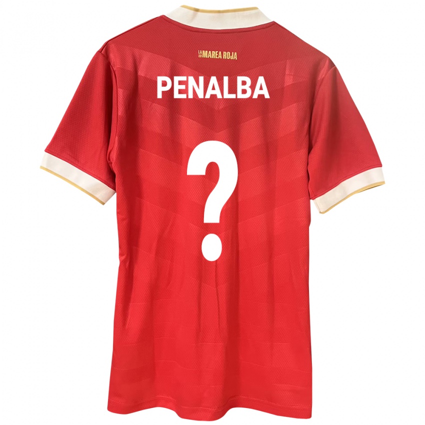 Naisten Panama Óscar Peñalba #0 Punainen Kotipaita 24-26 Lyhythihainen Paita T-Paita