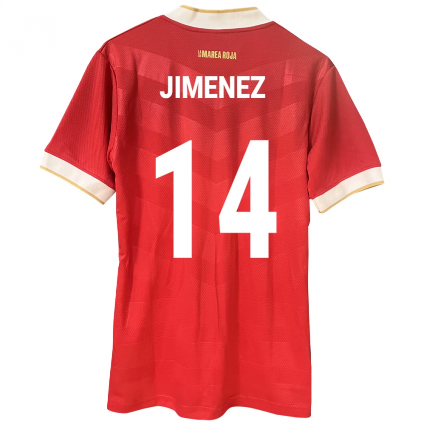 Naisten Panama Juan Jiménez #14 Punainen Kotipaita 24-26 Lyhythihainen Paita T-Paita