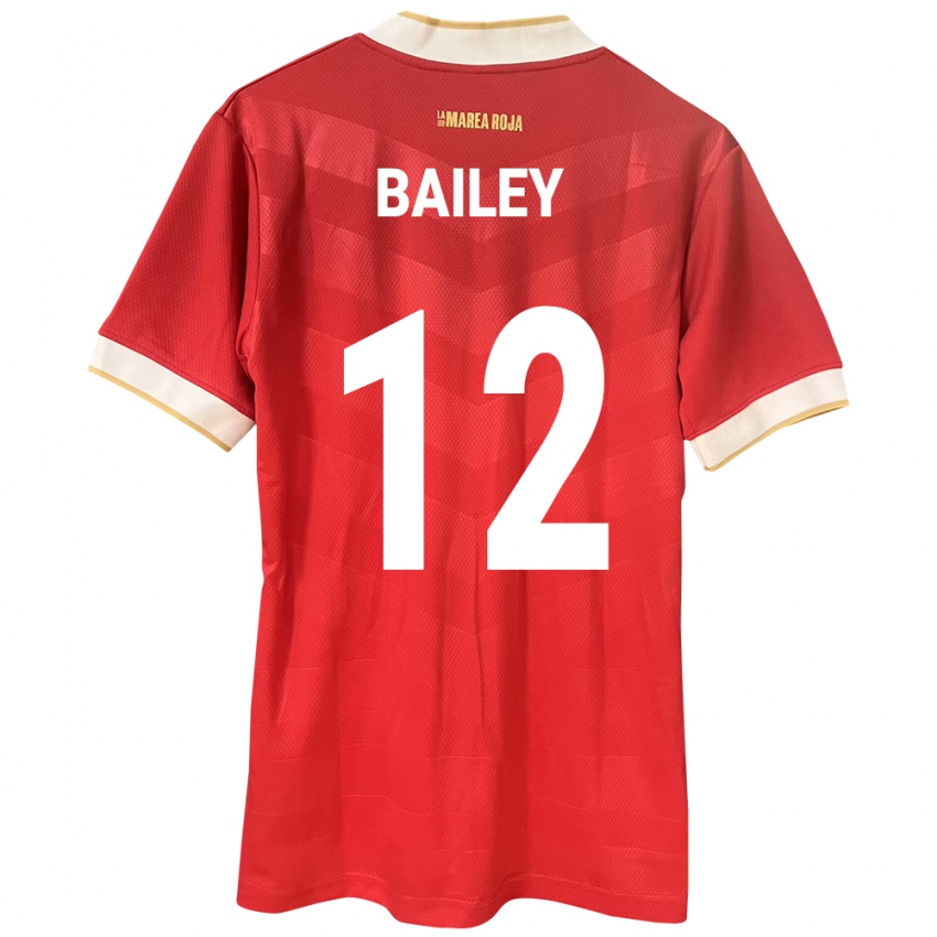 Naisten Panama Yenith Bailey #12 Punainen Kotipaita 24-26 Lyhythihainen Paita T-Paita