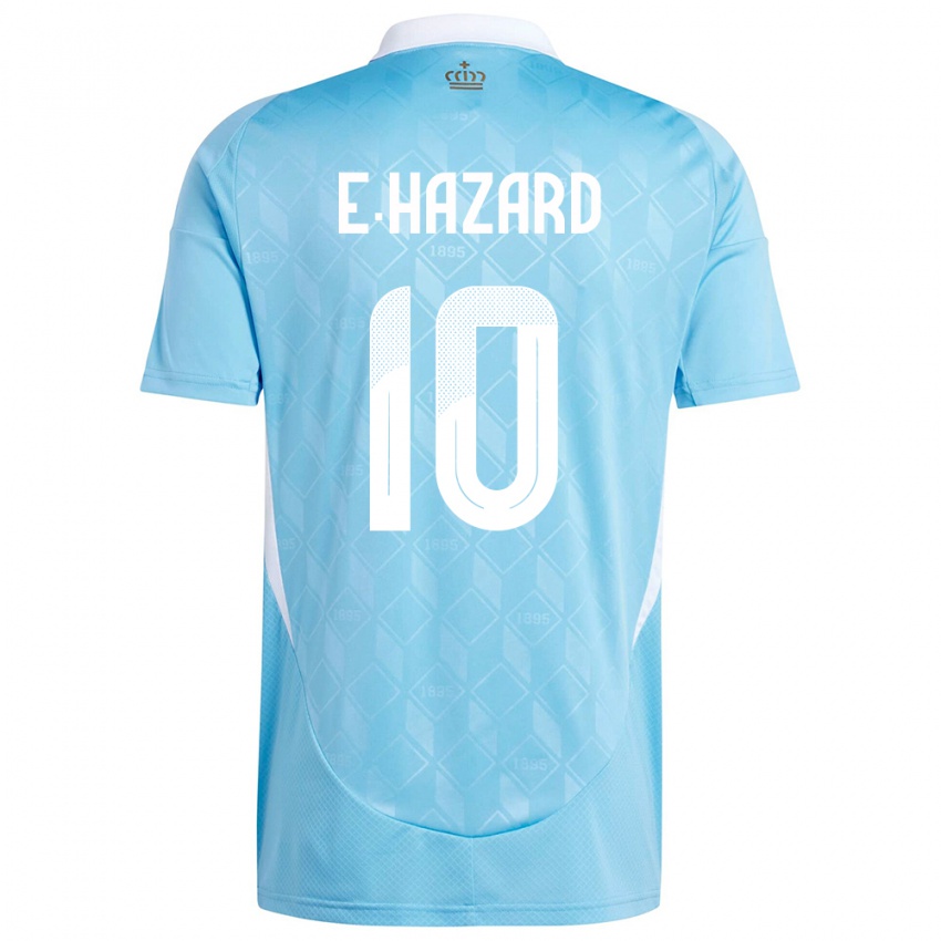 Naisten Belgia Eden Hazard #10 Sininen Vieraspaita 24-26 Lyhythihainen Paita T-Paita