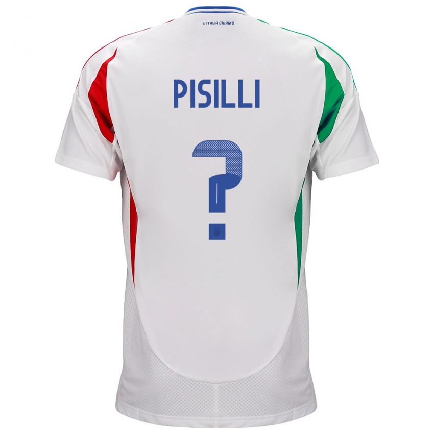 Naisten Italia Niccolò Pisilli #0 Valkoinen Vieraspaita 24-26 Lyhythihainen Paita T-Paita
