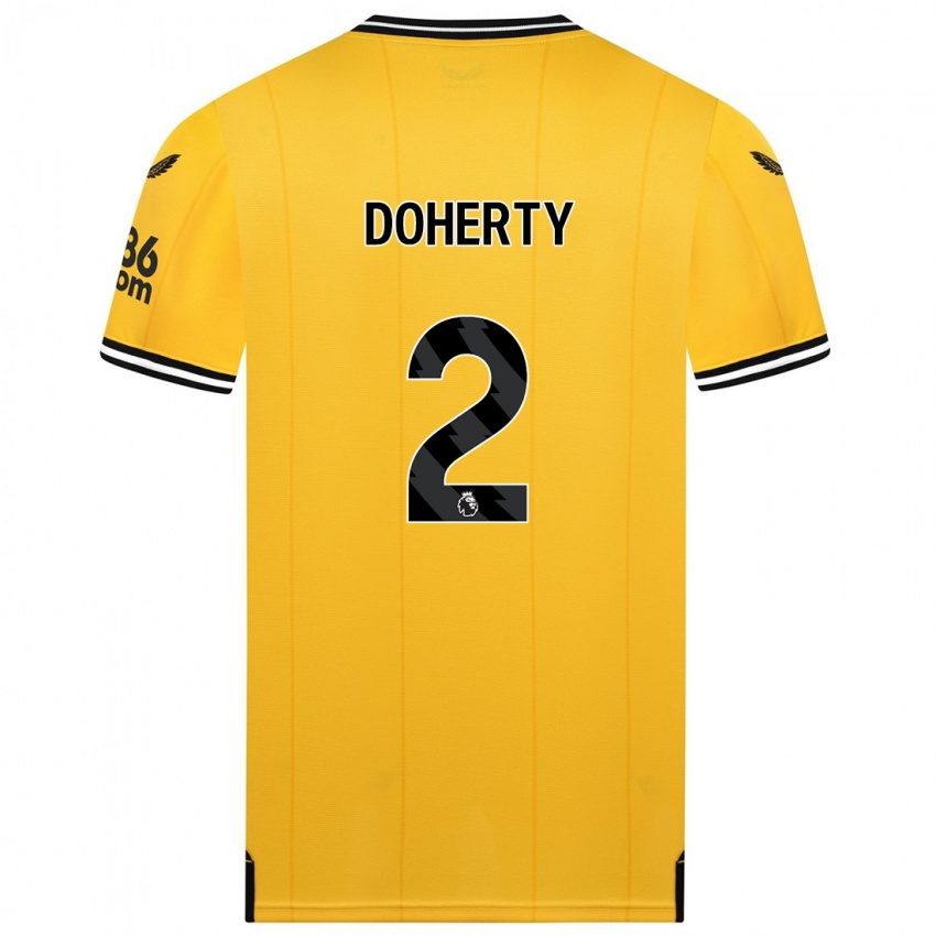 Lapset Matt Doherty #2 Keltainen Kotipaita 2023/24 Lyhythihainen Paita T-Paita