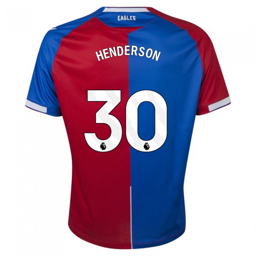 Lapset Dean Henderson #30 Punainen Sininen Kotipaita 2023/24 Lyhythihainen Paita T-Paita