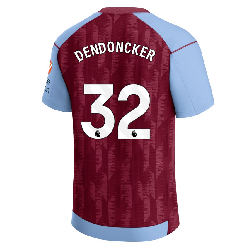 Lapset Leander Dendoncker #32 Claret Blue Kotipaita 2023/24 Lyhythihainen Paita T-Paita