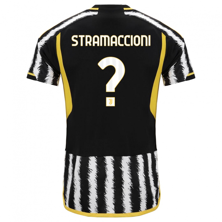 Lapset Diego Stramaccioni #0 Musta Valkoinen Kotipaita 2023/24 Lyhythihainen Paita T-Paita