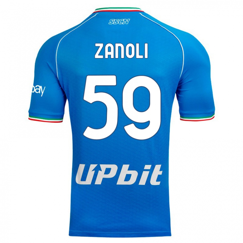 Lapset Alessandro Zanoli #59 Taivaansininen Kotipaita 2023/24 Lyhythihainen Paita T-Paita