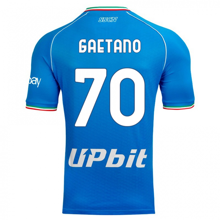 Lapset Gianluca Gaetano #70 Taivaansininen Kotipaita 2023/24 Lyhythihainen Paita T-Paita