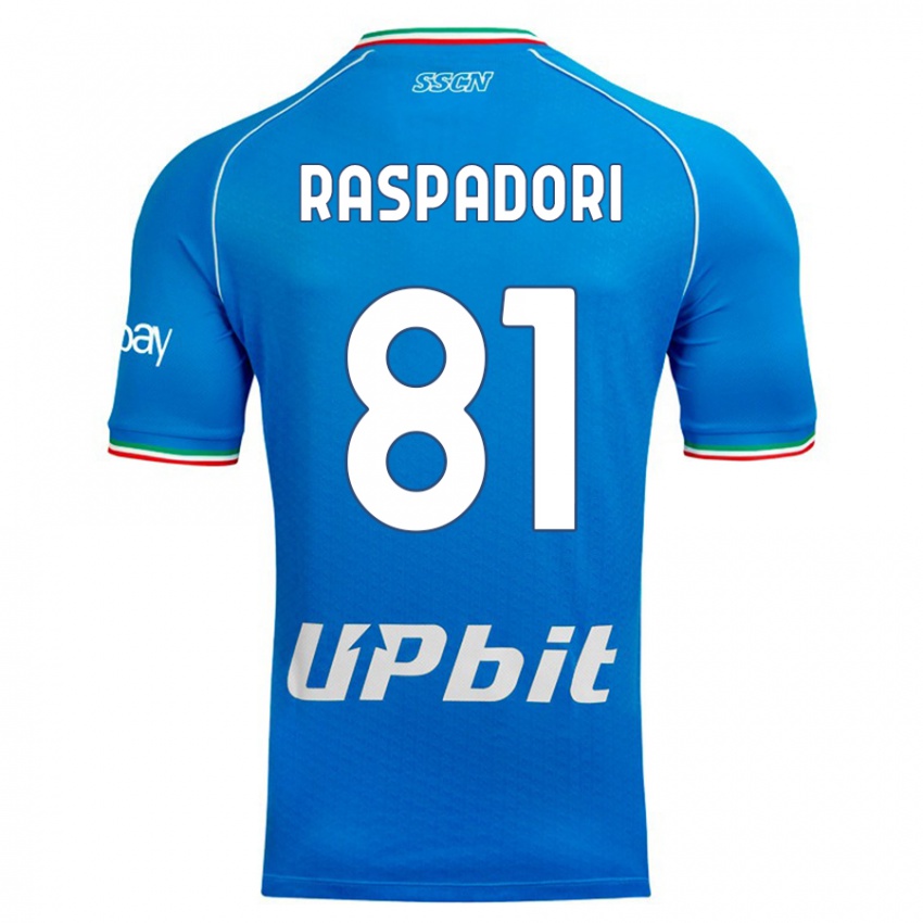 Lapset Giacomo Raspadori #81 Taivaansininen Kotipaita 2023/24 Lyhythihainen Paita T-Paita