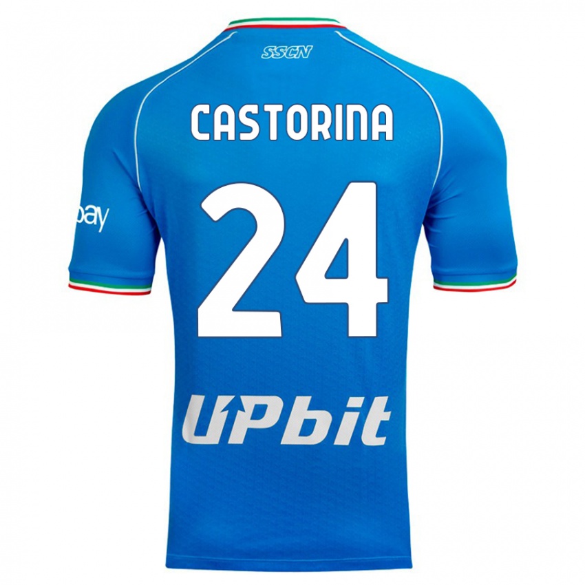 Lapset Alessandro Castorina #24 Taivaansininen Kotipaita 2023/24 Lyhythihainen Paita T-Paita