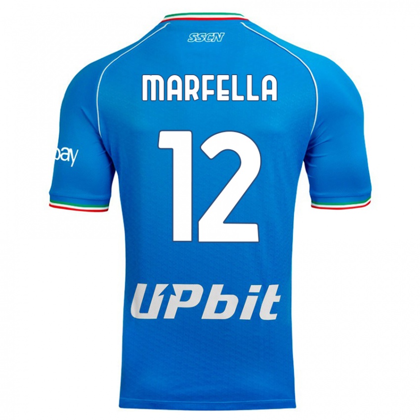 Lapset Davide Marfella #12 Taivaansininen Kotipaita 2023/24 Lyhythihainen Paita T-Paita