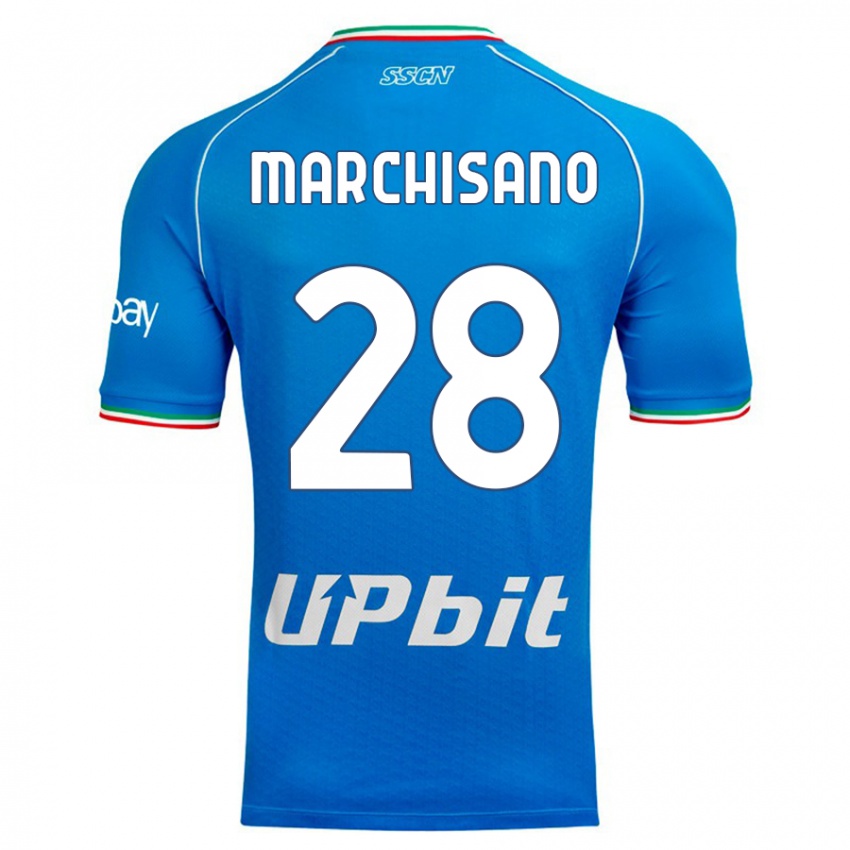 Lapset Matteo Marchisano #28 Taivaansininen Kotipaita 2023/24 Lyhythihainen Paita T-Paita