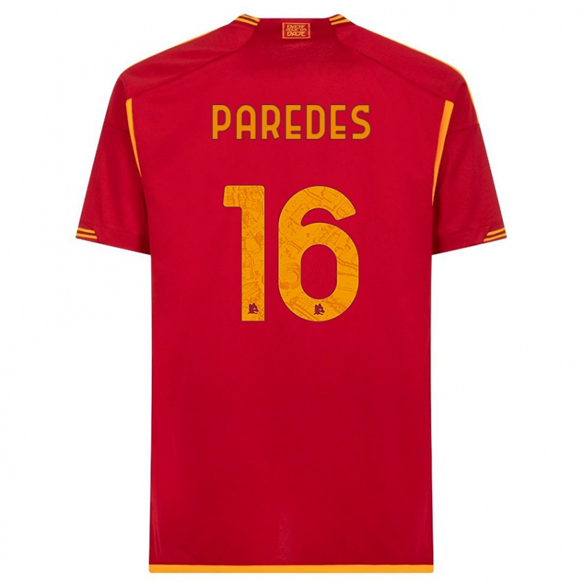 Lapset Leandro Paredes #16 Punainen Kotipaita 2023/24 Lyhythihainen Paita T-Paita