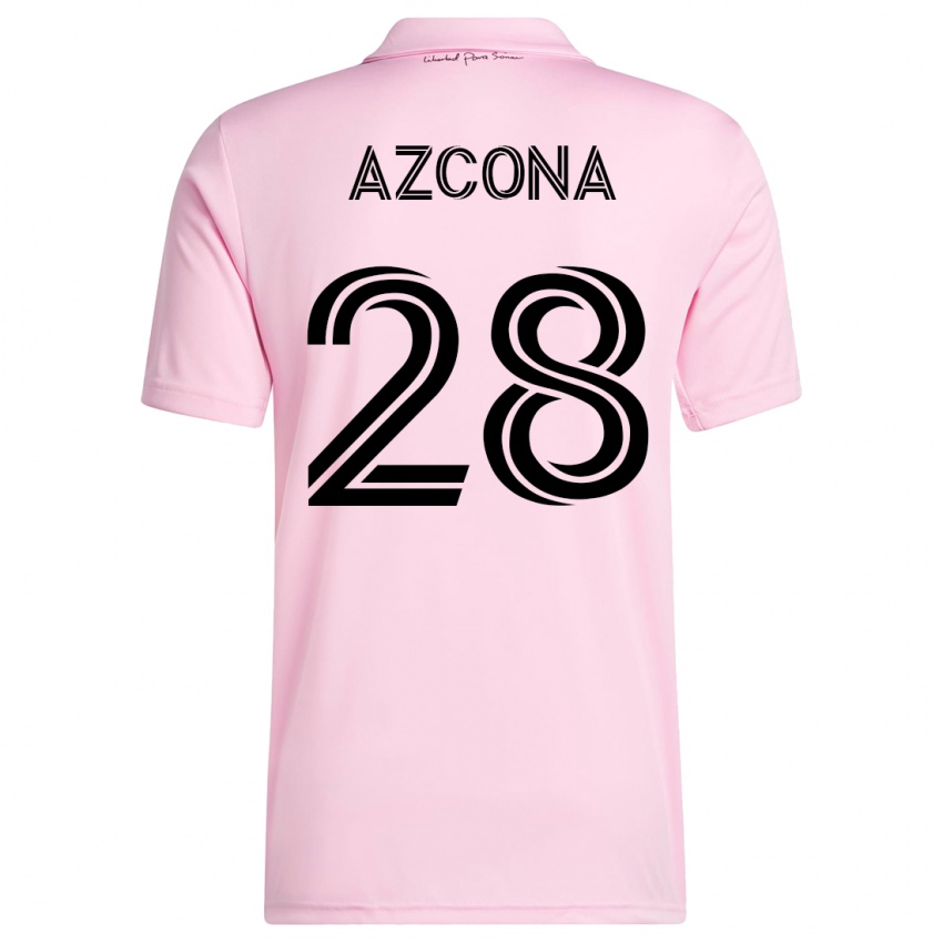 Lapset Edison Azcona #28 Vaaleanpunainen Kotipaita 2023/24 Lyhythihainen Paita T-Paita