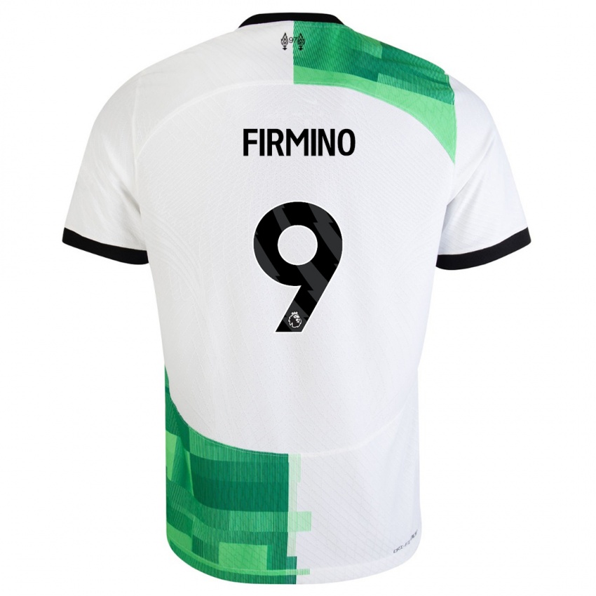 Lapset Roberto Firmino #9 Valkoinen Vihreä Vieraspaita 2023/24 Lyhythihainen Paita T-Paita