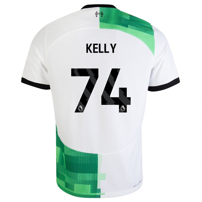 Lapset Oscar Kelly #74 Valkoinen Vihreä Vieraspaita 2023/24 Lyhythihainen Paita T-Paita