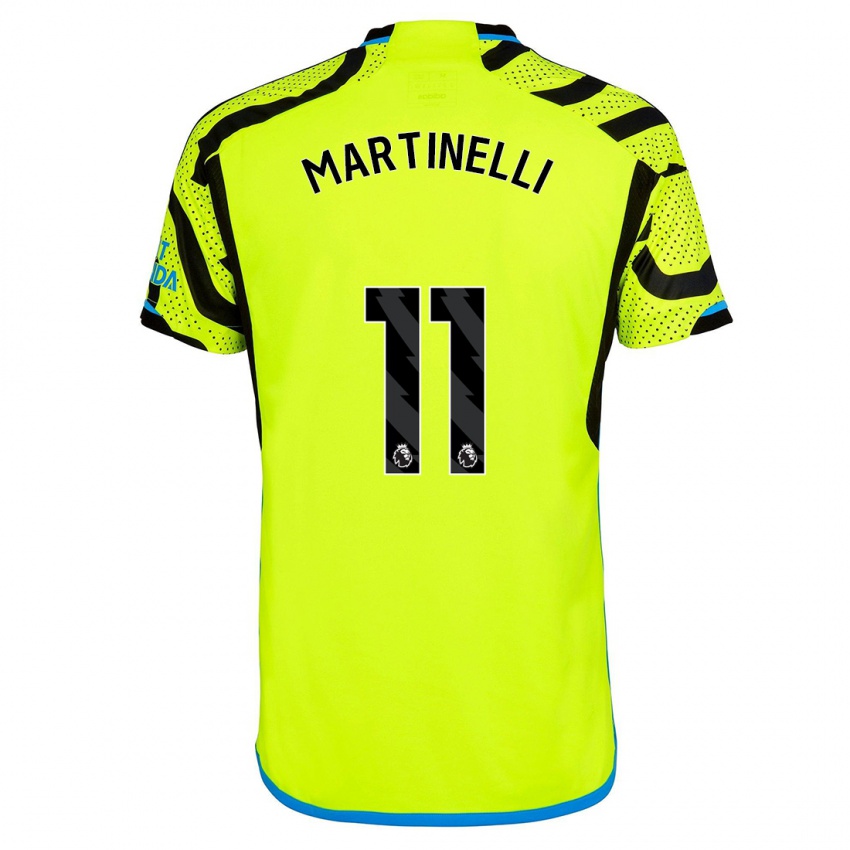 Lapset Gabriel Martinelli #11 Keltainen Vieraspaita 2023/24 Lyhythihainen Paita T-Paita