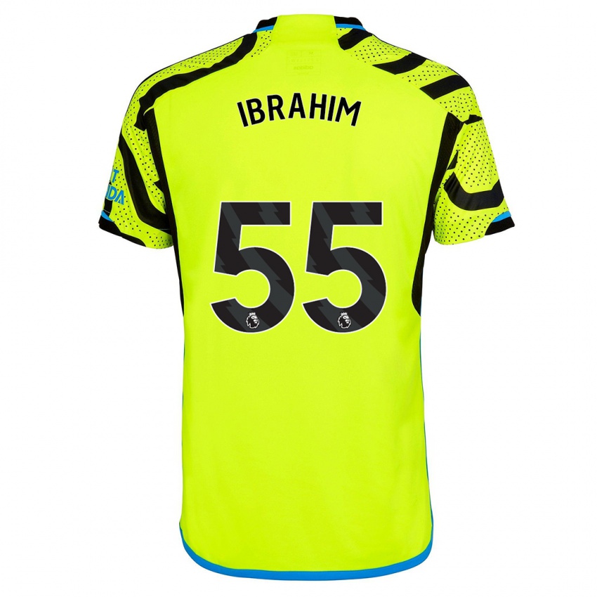 Lapset Bradley Ibrahim #55 Keltainen Vieraspaita 2023/24 Lyhythihainen Paita T-Paita