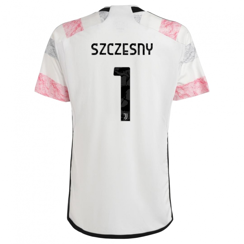 Lapset Wojciech Szczesny #1 Valkoinen Pinkki Vieraspaita 2023/24 Lyhythihainen Paita T-Paita