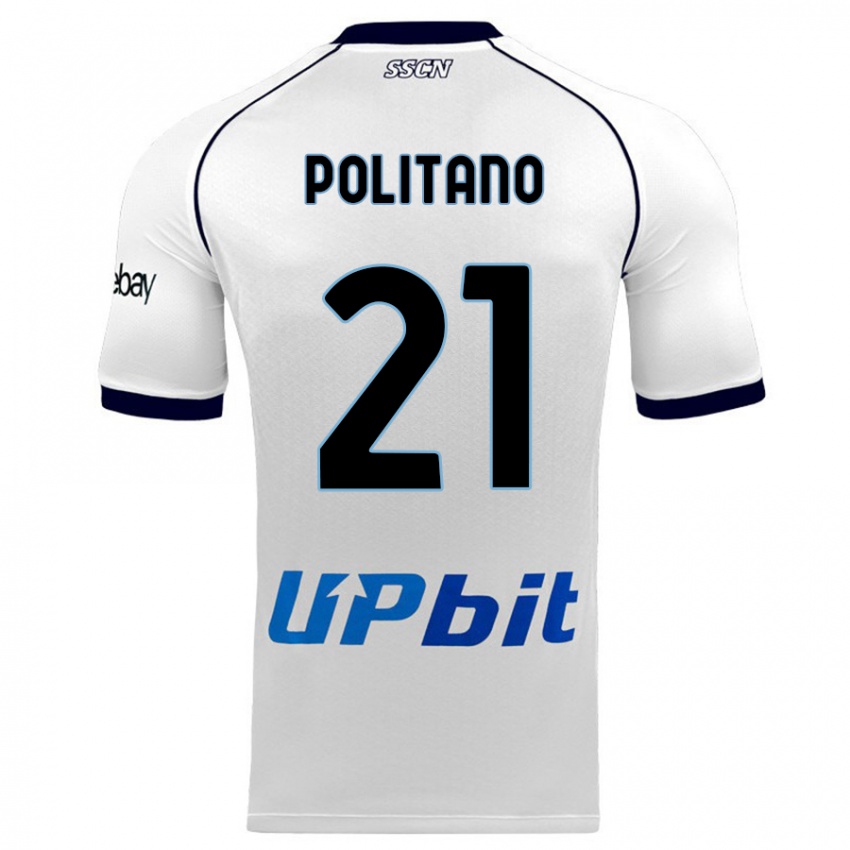 Lapset Matteo Politano #21 Valkoinen Vieraspaita 2023/24 Lyhythihainen Paita T-Paita