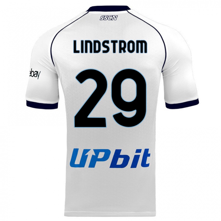 Lapset Jesper Lindstrøm #29 Valkoinen Vieraspaita 2023/24 Lyhythihainen Paita T-Paita