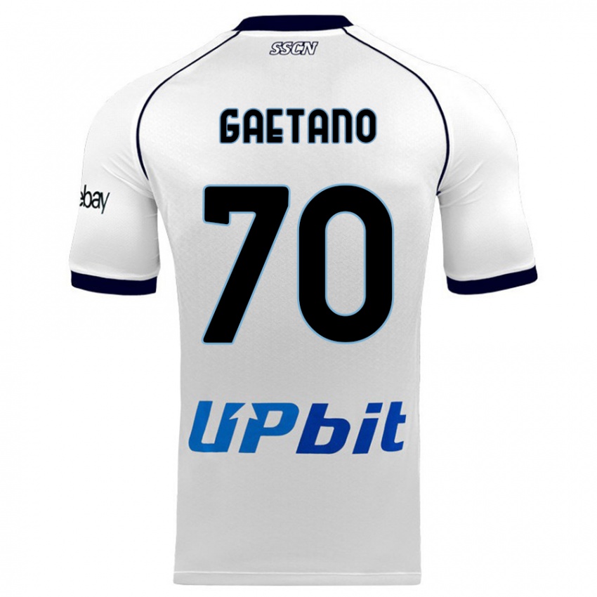 Lapset Gianluca Gaetano #70 Valkoinen Vieraspaita 2023/24 Lyhythihainen Paita T-Paita