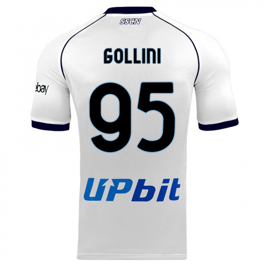 Lapset Pierluigi Gollini #95 Valkoinen Vieraspaita 2023/24 Lyhythihainen Paita T-Paita