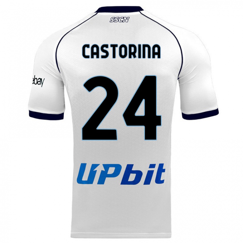 Lapset Alessandro Castorina #24 Valkoinen Vieraspaita 2023/24 Lyhythihainen Paita T-Paita