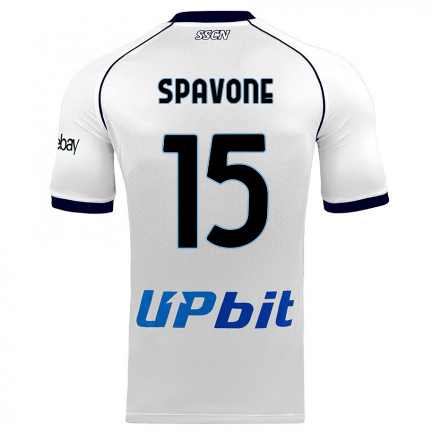 Lapset Alessandro Spavone #15 Valkoinen Vieraspaita 2023/24 Lyhythihainen Paita T-Paita