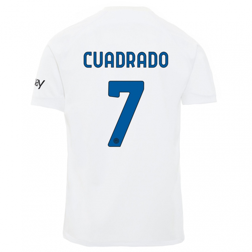 Lapset Juan Cuadrado #7 Valkoinen Vieraspaita 2023/24 Lyhythihainen Paita T-Paita