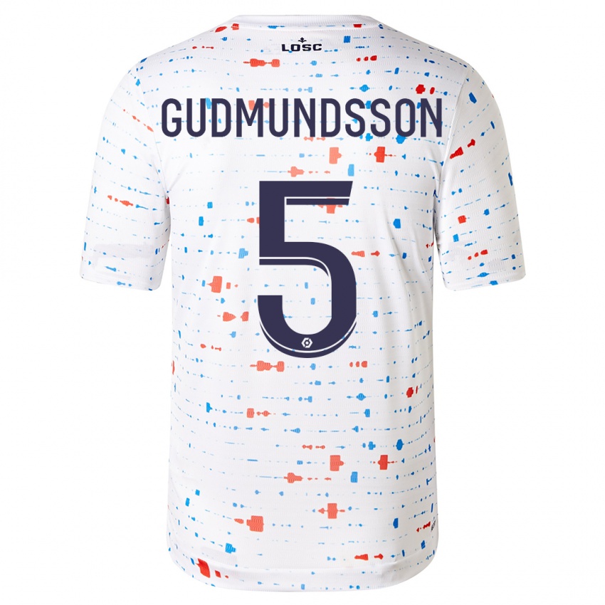Lapset Gabriel Gudmundsson #5 Valkoinen Vieraspaita 2023/24 Lyhythihainen Paita T-Paita