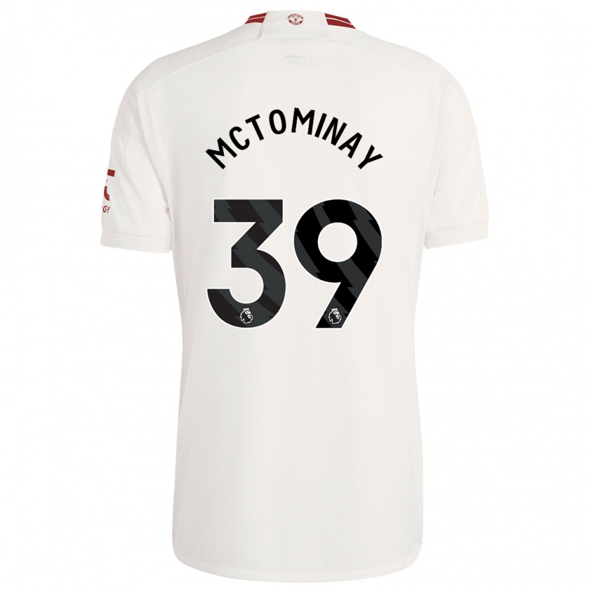 Lapset Scott Mctominay #39 Valkoinen Kolmas Sarja 2023/24 Lyhythihainen Paita T-Paita