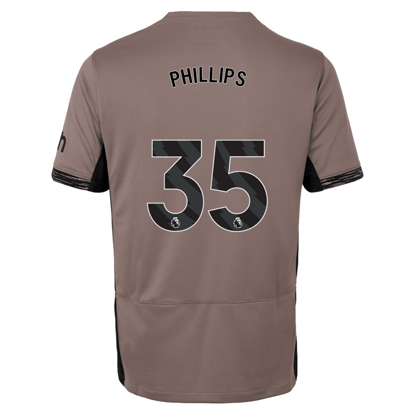 Lapset Ashley Phillips #35 Tumma Beige Kolmas Sarja 2023/24 Lyhythihainen Paita T-Paita