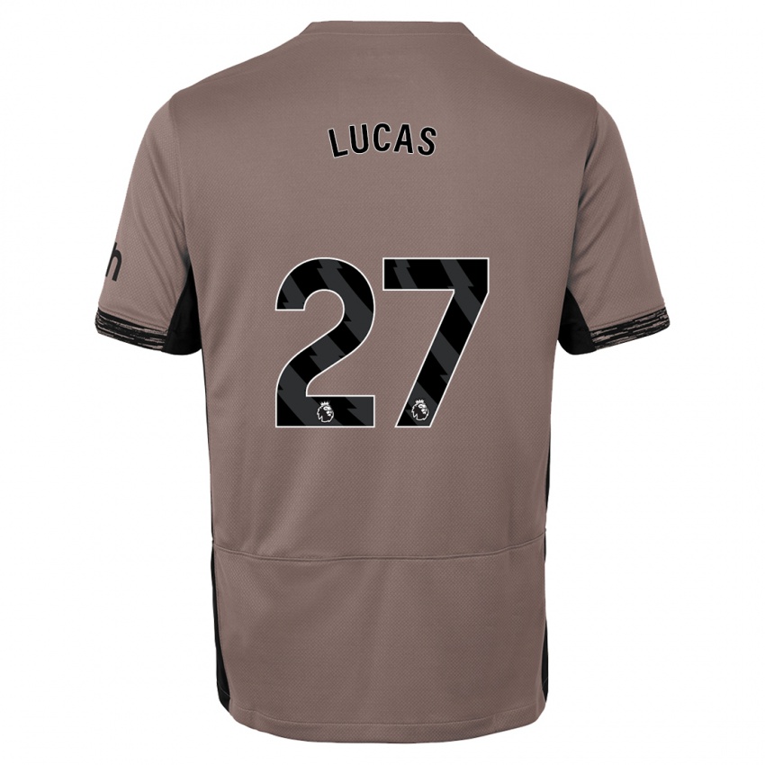 Lapset Lucas Moura #27 Tumma Beige Kolmas Sarja 2023/24 Lyhythihainen Paita T-Paita