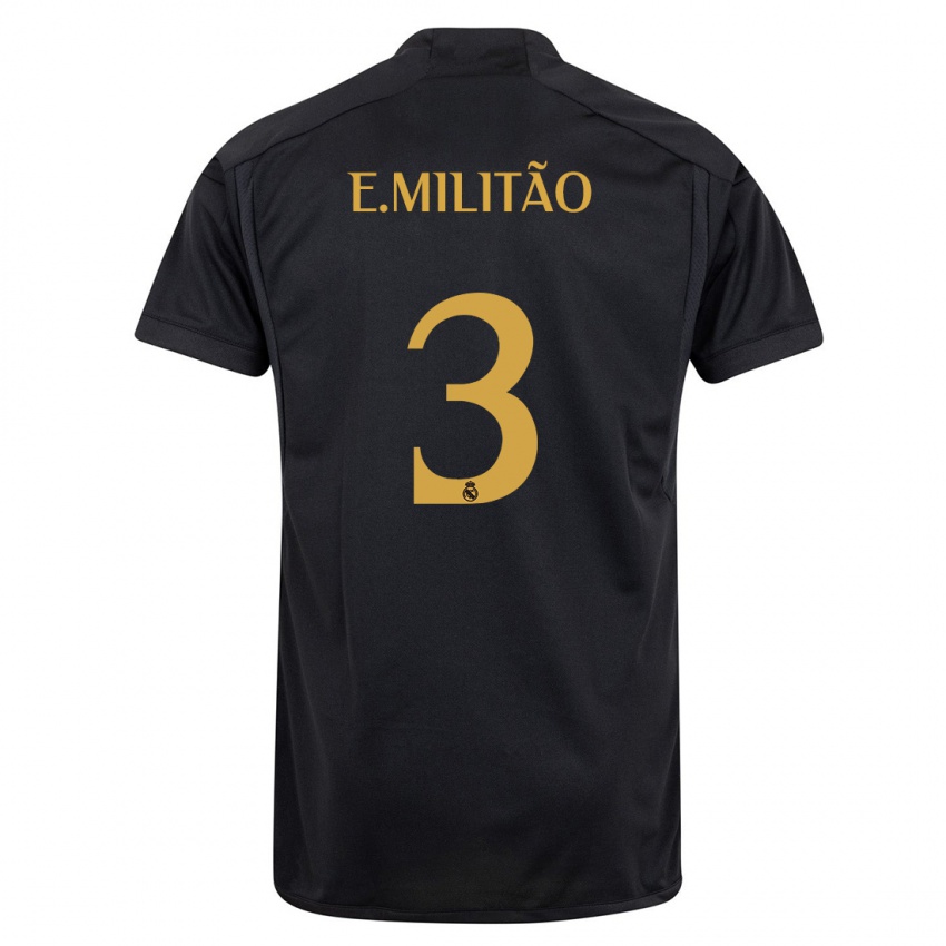 Lapset Eder Militao #3 Musta Kolmas Sarja 2023/24 Lyhythihainen Paita T-Paita