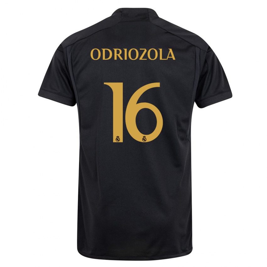 Lapset Alvaro Odriozola #16 Musta Kolmas Sarja 2023/24 Lyhythihainen Paita T-Paita