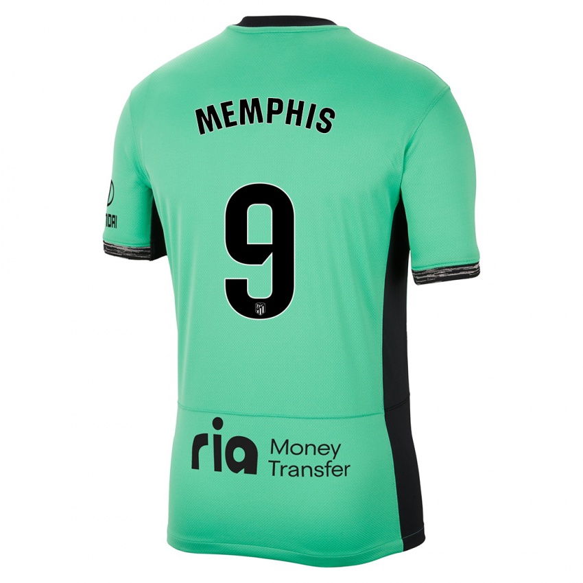 Lapset Memphis Depay #9 Keväänvihreä Kolmas Sarja 2023/24 Lyhythihainen Paita T-Paita