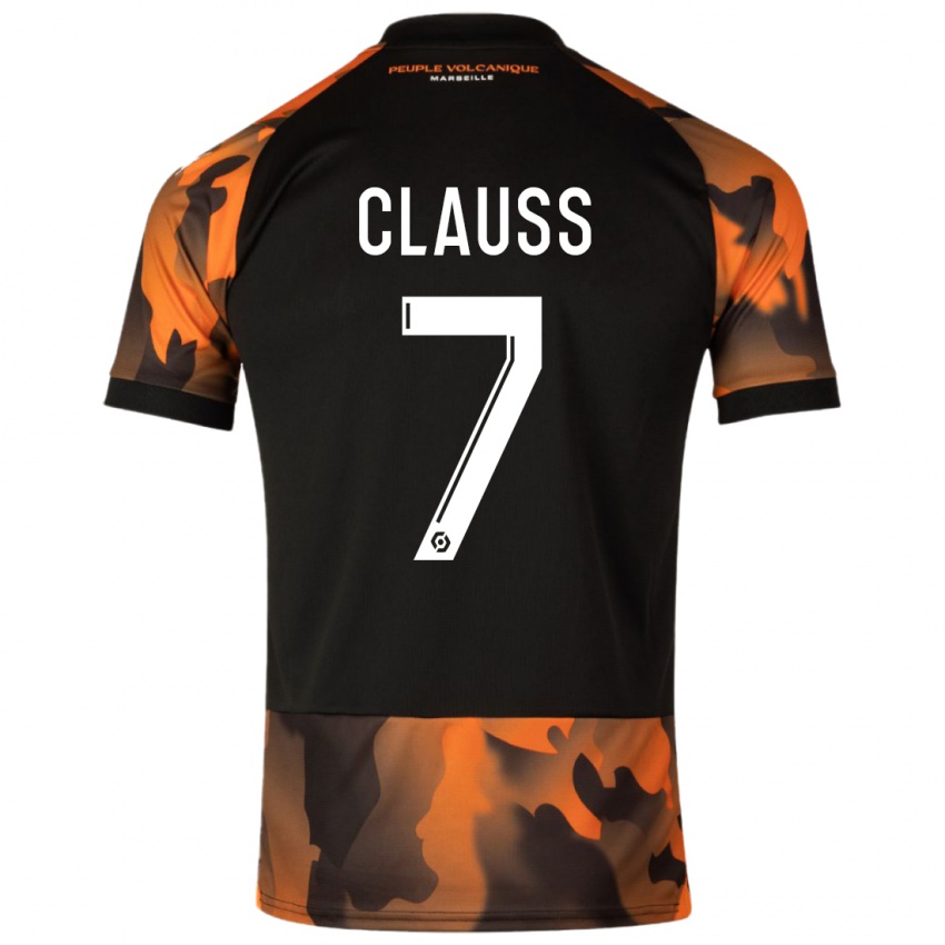 Lapset Jonathan Clauss #7 Musta Oranssi Kolmas Sarja 2023/24 Lyhythihainen Paita T-Paita